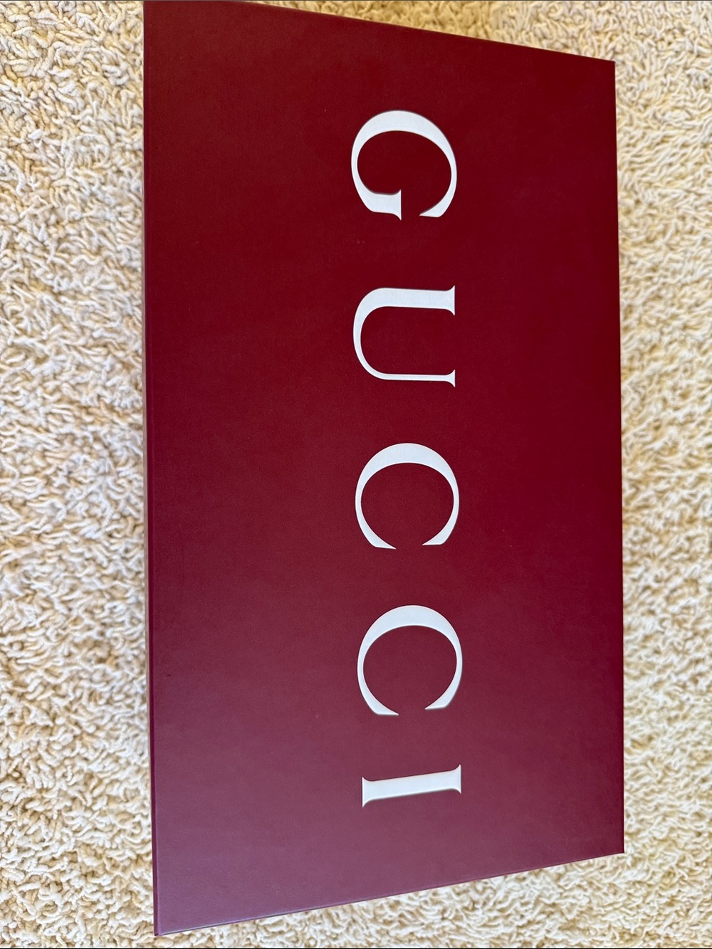 Gucci Wine Red Box with White Logo